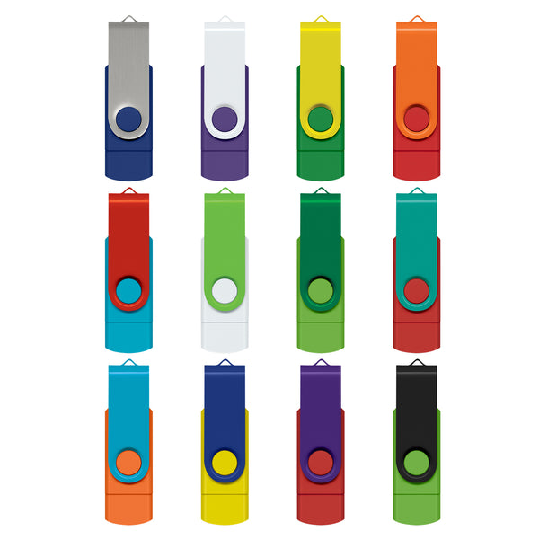 Apex 8GB Dual Flash Drive (Dark Blue)
