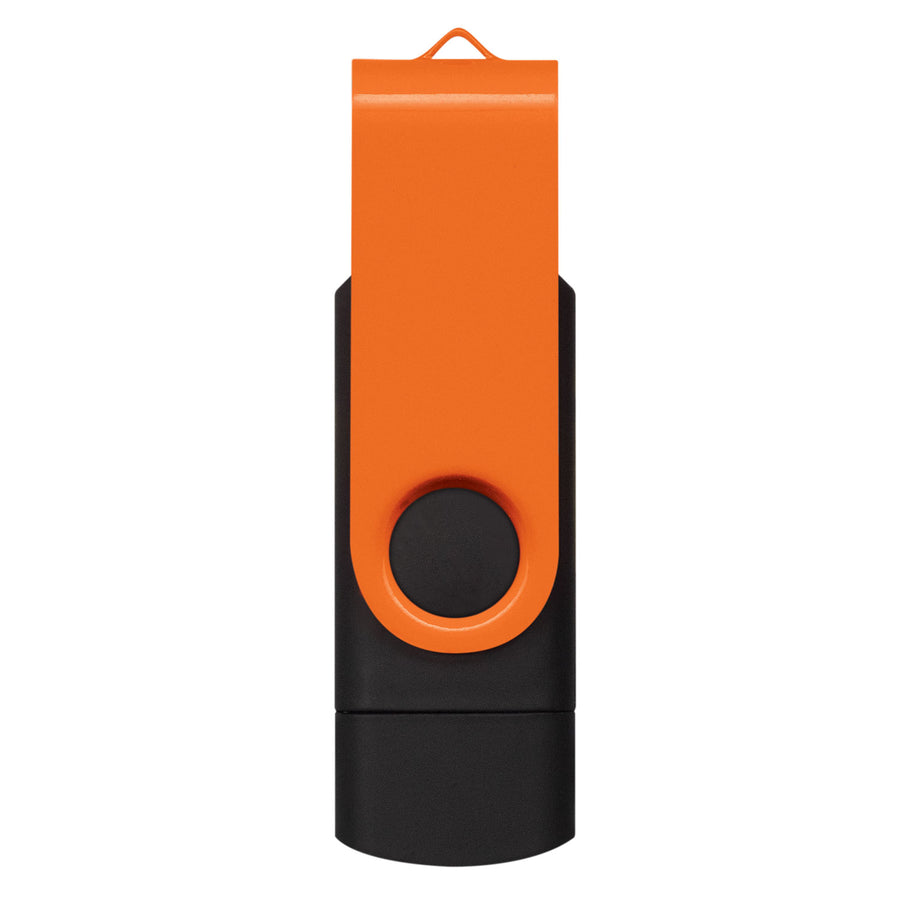 Apex 16GB Dual Flash Drive (Orange)