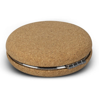 Flax Compact Mirror (Natural) — Back