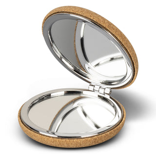 Flax Compact Mirror (Natural) — Open