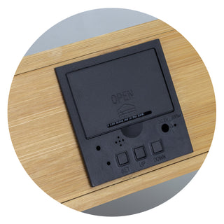 Quartz Wireless Charging Clock (Natural) — Detail
