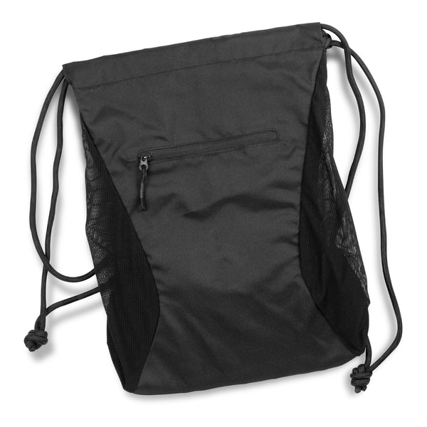 Canvas Drawstring Backpack (Black)
