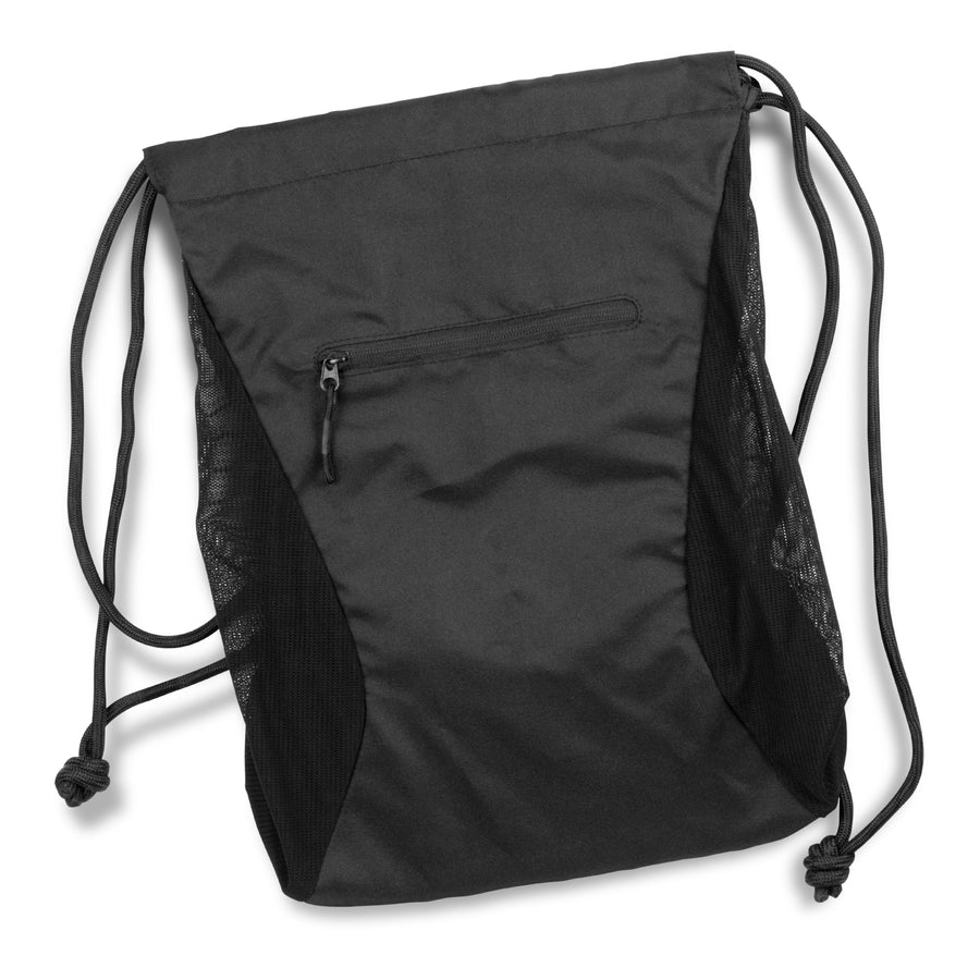 Canvas Drawstring Backpack (Black)