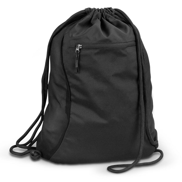Canvas Drawstring Backpack (Black)
