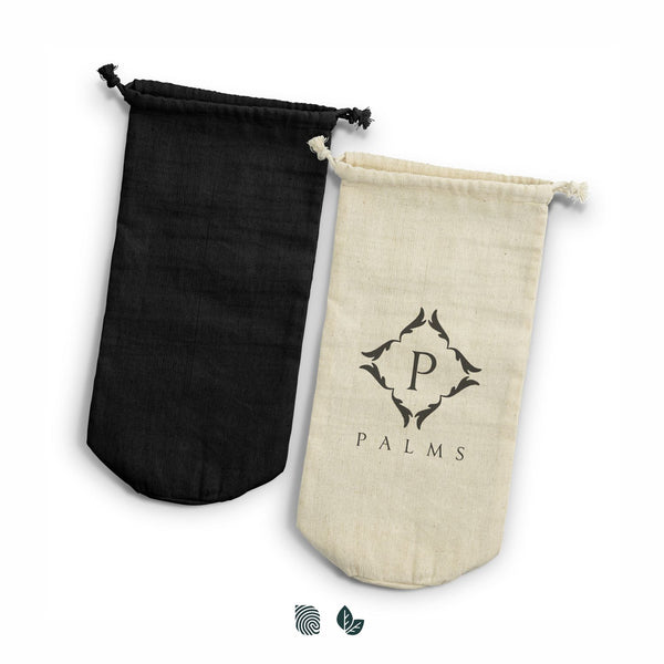 Harbour Cotton Bottle Gift Bag (Black)