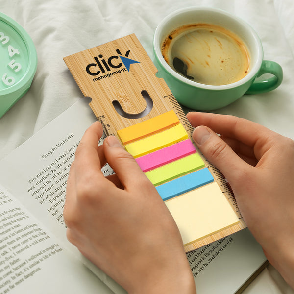 Mark Bamboo Ruler Bookmark - Square (Natural)