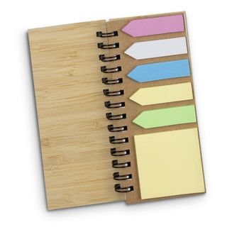 Folio Bamboo Sticky Note Wallet (Natural) — Open