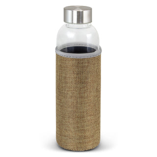 Venus Glass Bottle - Natural Sleeve (Bottle/Lid: Clear/Silver.   Sleeve: Natural) — Natural