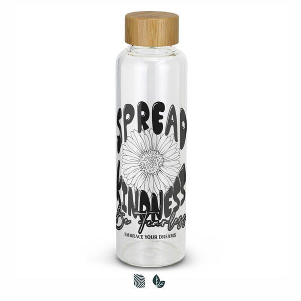 Kauri Glass Bottle Bamboo Lid (Black)