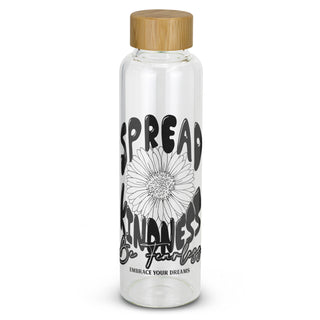 Kauri Glass Bottle Bamboo Lid (Black)