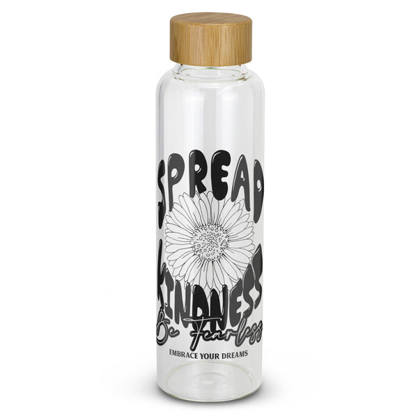 Kauri Glass Bottle Bamboo Lid (Black)