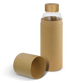 Kauri Glass Bottle Bamboo Lid (Black) — Detail