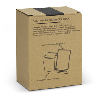 NATURA Oaken Wireless Charger Desk Caddy (Natural) — Gift Box