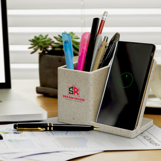 NATURA Oaken Wireless Charger Desk Caddy (Natural) — Feature