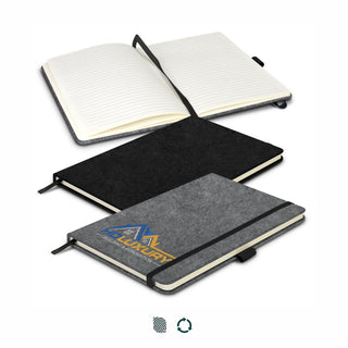 Grain RPET Felt Hard Cover Notebook (Black) — Impact Aware