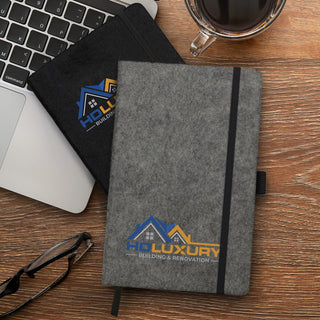 Grain RPET Felt Hard Cover Notebook (Black) — Feature