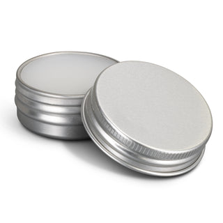 Mint Lip Balm Tin (Silver) — Open