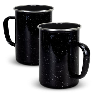 Bushland Enamel Mug - 600ml (Black)