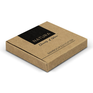 NATURA Bamboo Pizza Cutter (Natural) — Gift Box