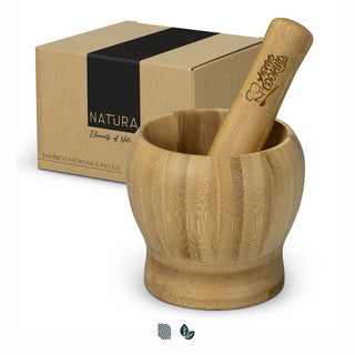 NATURA Bamboo Mortar and Pestle (Natural) — Impact Aware