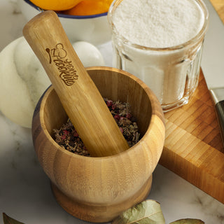 NATURA Bamboo Mortar and Pestle (Natural) — Feature