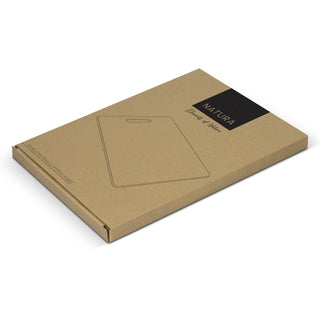 NATURA Bamboo Rectangle Chopping Board (Natural) — Gift Box