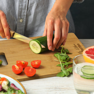NATURA Bamboo Rectangle Chopping Board (Natural) — Feature