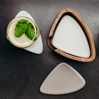 Keepsake Pebble Coaster Set (Natural) — Feature