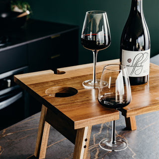 Keepsake Folding Wine Table (Natural) — Feature