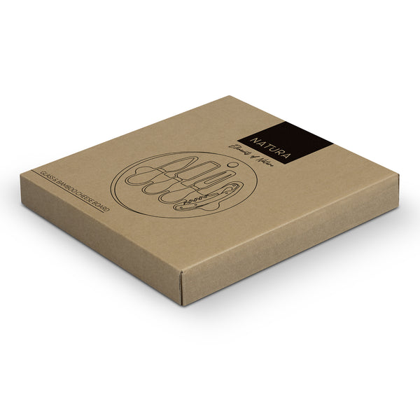 NATURA Glass & Bamboo Cheese Board (Clear/Natural)