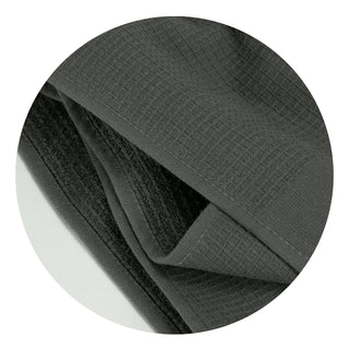 Loom Waffle Towel (Charcoal) — Edge Detail