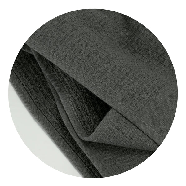Loom Waffle Towel (Charcoal)
