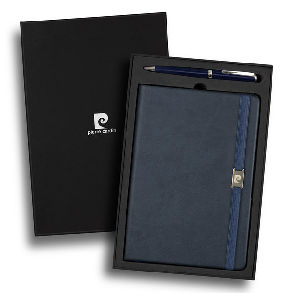 Pierre Cardin Nouvelle Notebook and Pen Gift Set (Navy)
