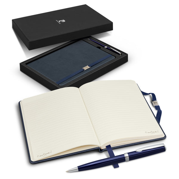 Pierre Cardin Nouvelle Notebook and Pen Gift Set (Navy)
