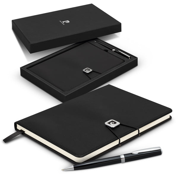 Pierre Cardin Biarritz Notebook and Pen Gift Set (Matte Silver)