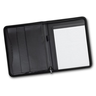 Harbour Leather Portfolio (Black) — Open