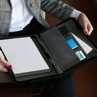 Harbour Leather Portfolio (Black) — Feature