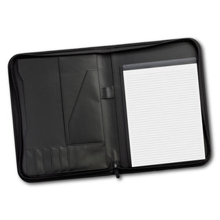 Merino Travel Portfolio Case (Black) — Open