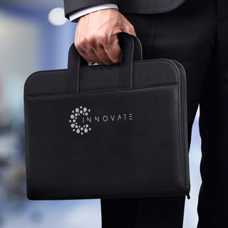 Merino Travel Portfolio Case (Black) — Screen Print