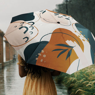 Arc Full Colour Compact Umbrella (White) — Feature