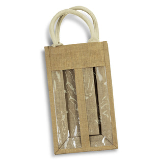 Vineyard Jute Double Wine Carrier (Natural)