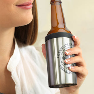 Fjord Vacuum Stubby Cooler (Silver) — Feature