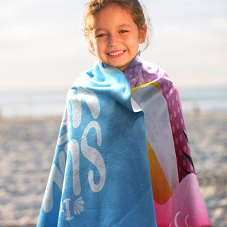 Shore Beach Towel - Full Colour (White) — Feature