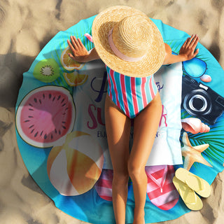 Reef Beach Towel - Full Colour (White) — Feature