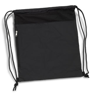 Streak Drawstring Backpack (Black)