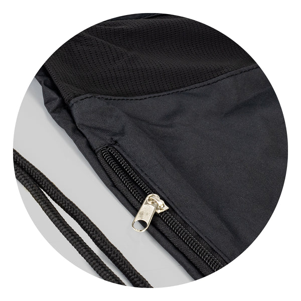 Streak Drawstring Backpack (Black)