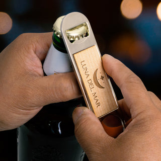 Timber Magnet Bottle Opener (Gunmetal/Dark) — Feature