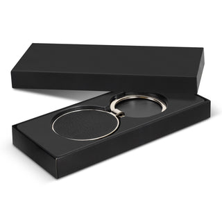 Clip Key Ring - Round (Black) — Gift Box