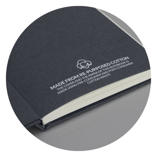 Linen Hard Cover Notebook (Navy) — Detail