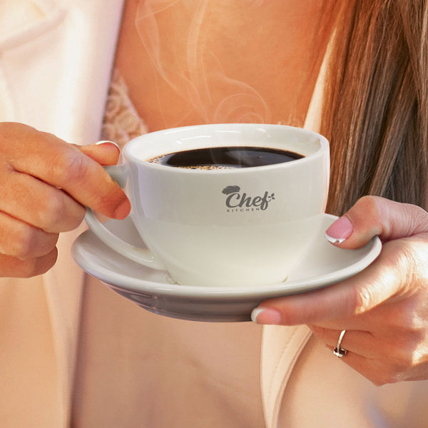 Basin Chai Cup and Saucer (White)